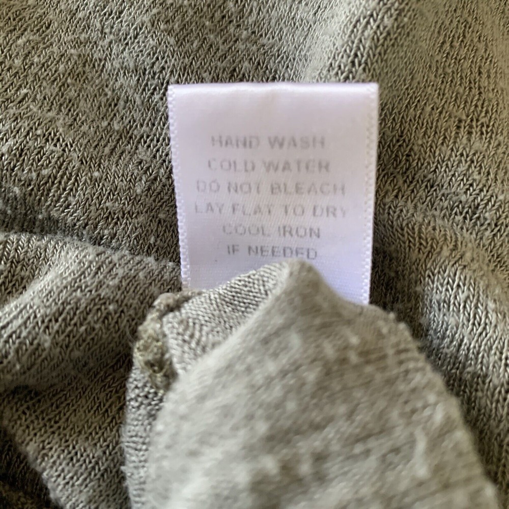 Anthropologie Sleep Till Noon Breezy Sunday Tunic Top M Moss Green Long Sleeve - Picture 4 of 10